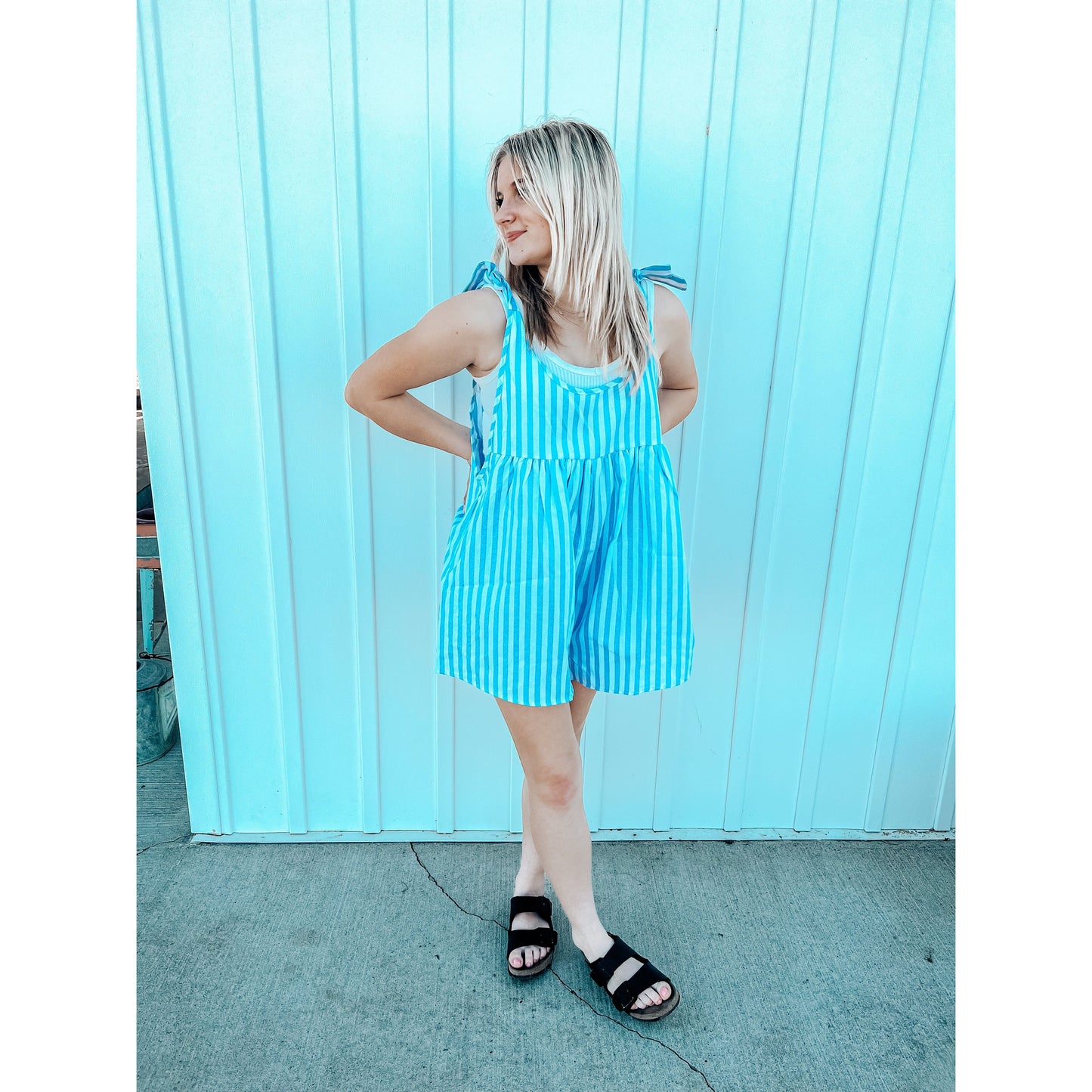 Stripes and Bows Romper