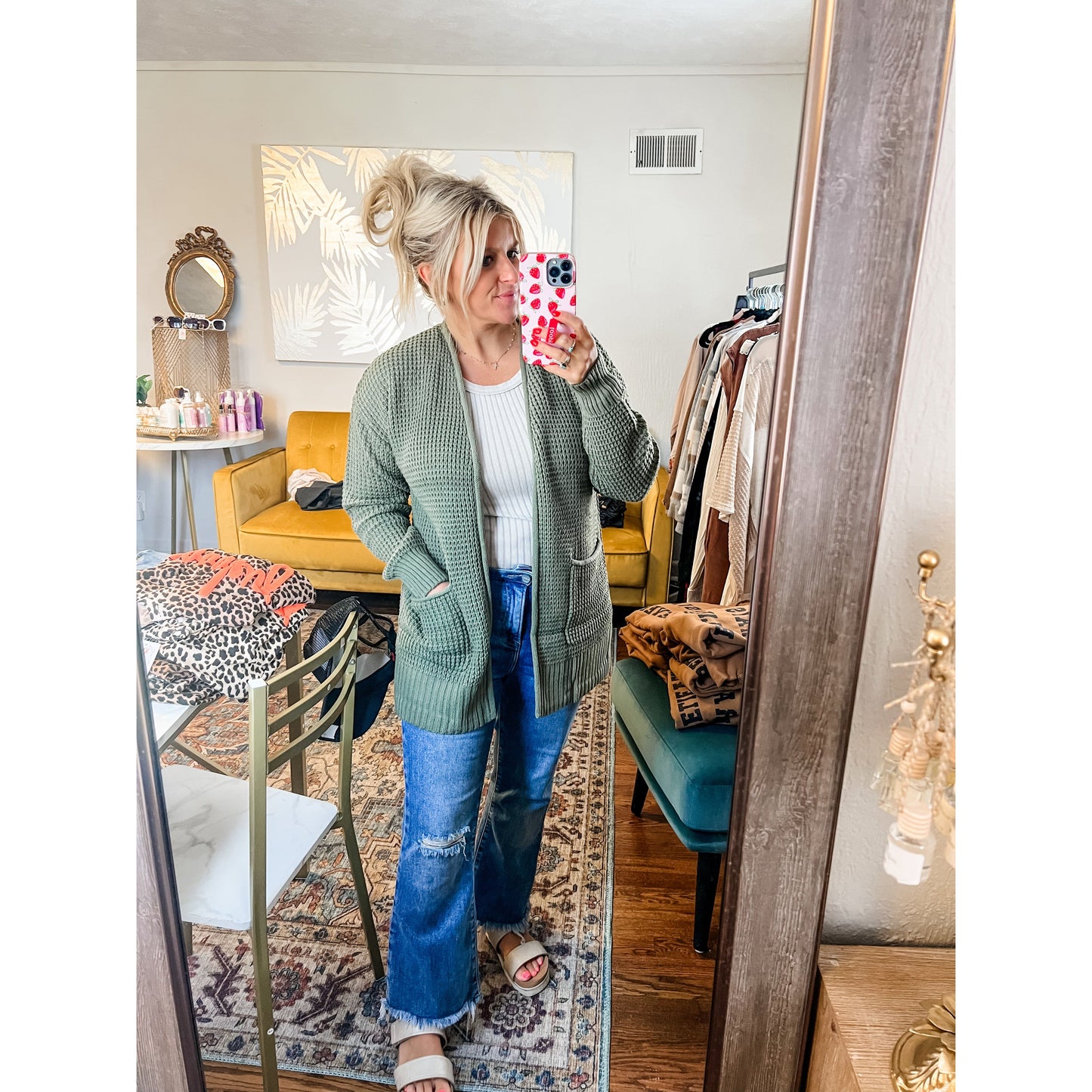 Waffle Knit Cardi