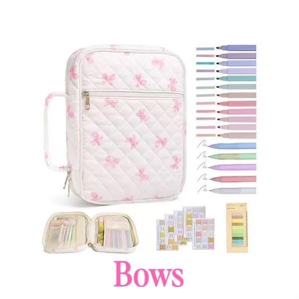 Girly Quilted Bible Case Sets