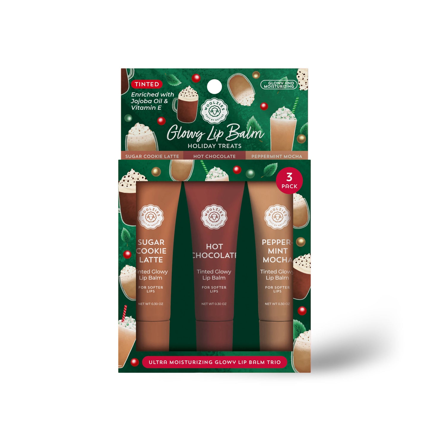 Holiday Treats Glowy Lip Balm Trio