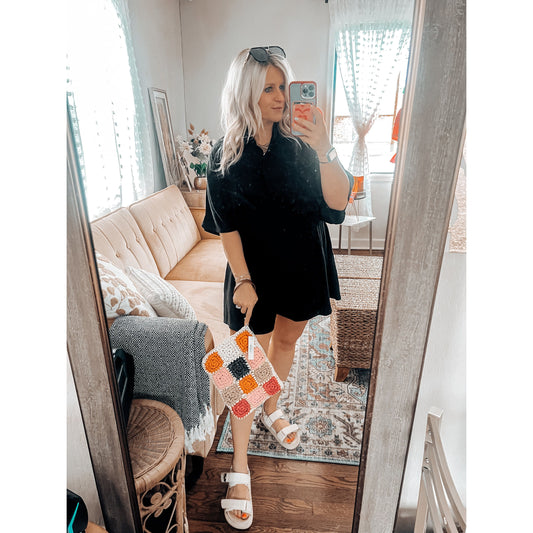 The Linen Black Romper