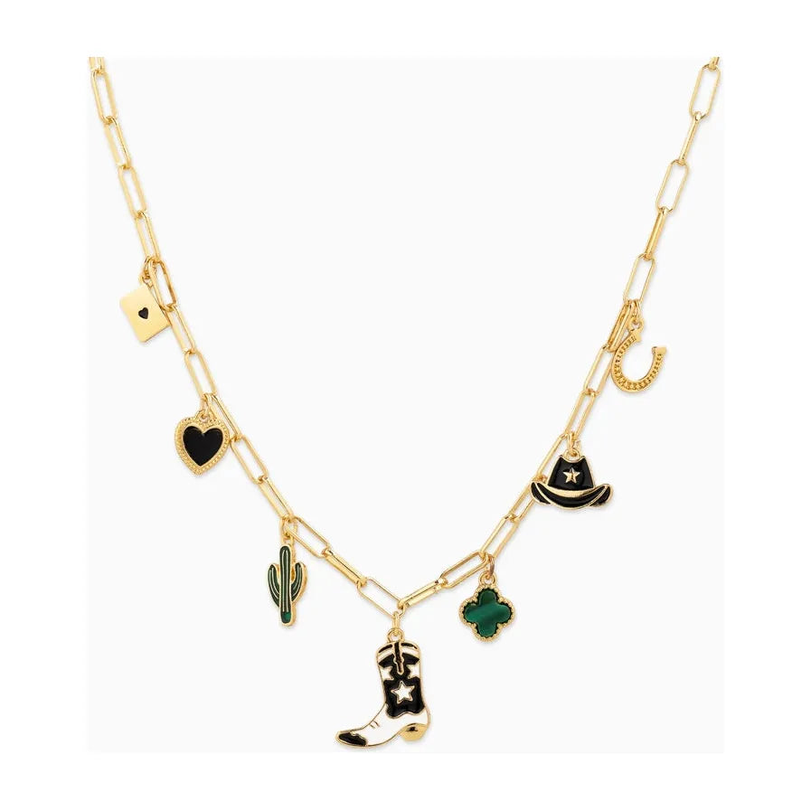 Bright Western Multi Charm Necklace