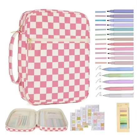 Corded Checkered Bible Case Sets