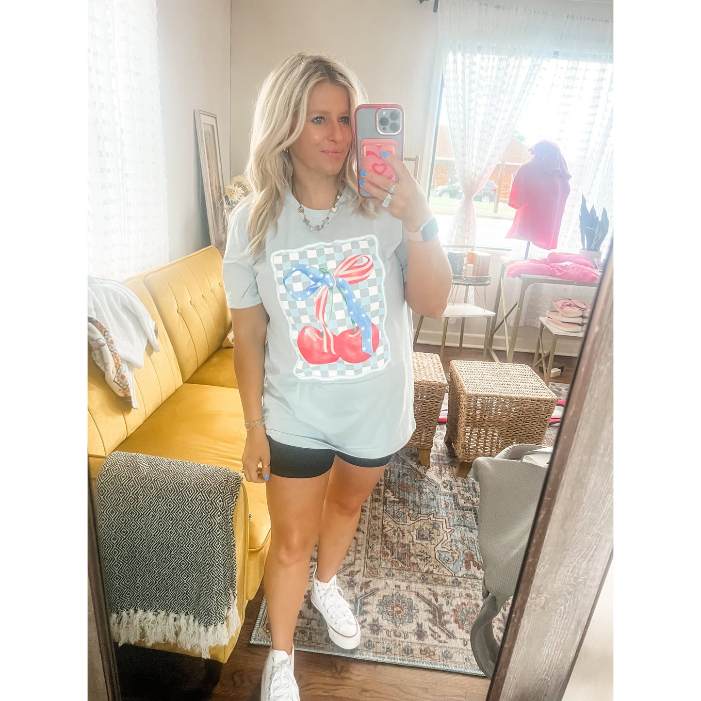 America Cherry Bow Tee