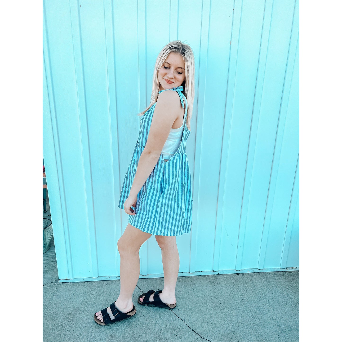 Stripes and Bows Romper