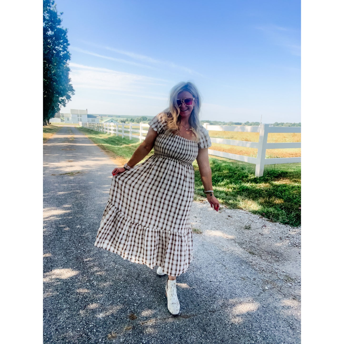 Plaid Fall Midi Dress
