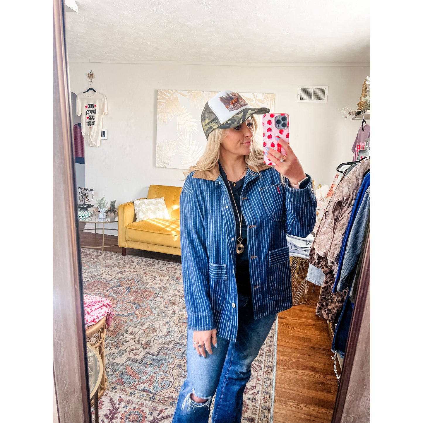 Striped Denim Jacket