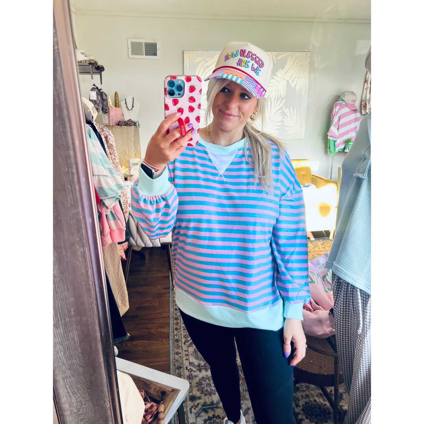 Spring Striped Crewneck