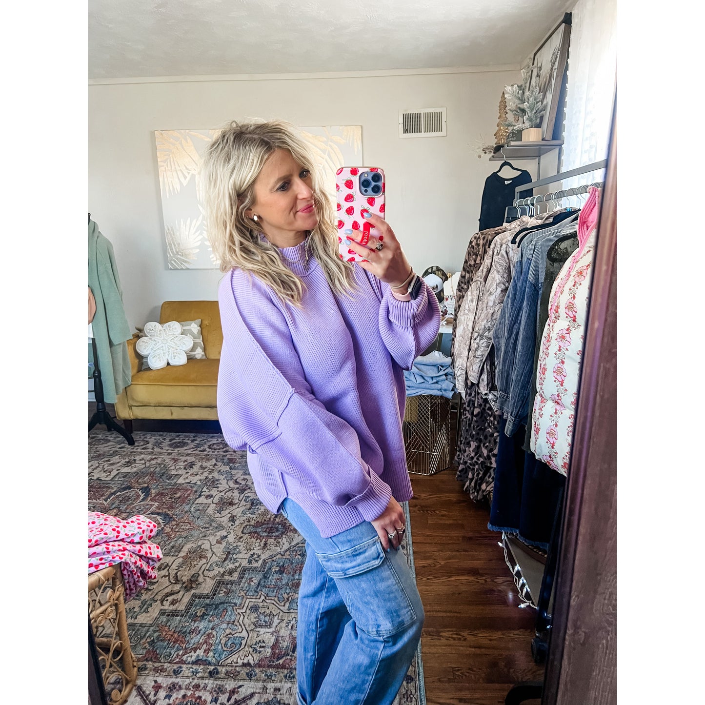 Lavender Oversized Sweater