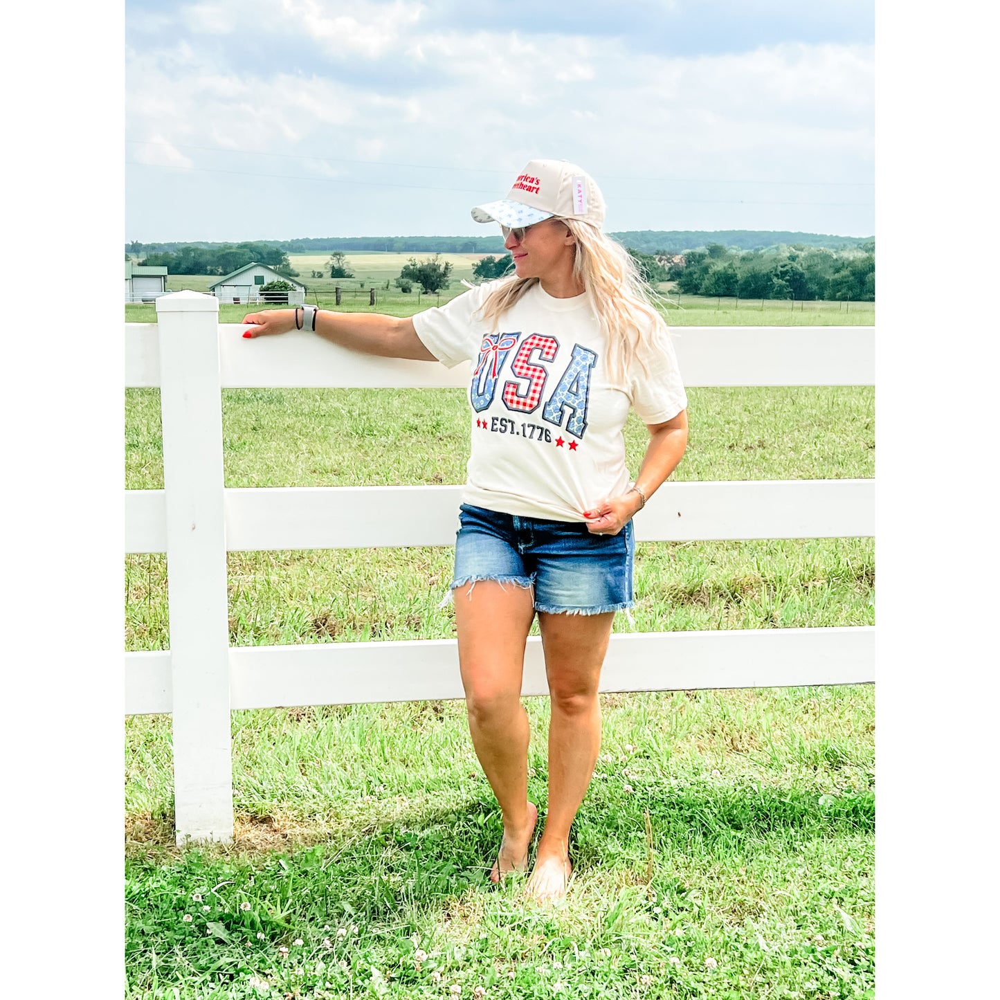 USA Cream Tee