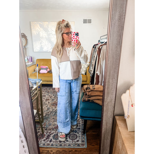 Fall Waffle Knit Top