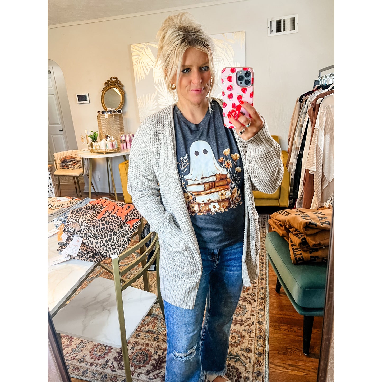 Waffle Knit Cardi