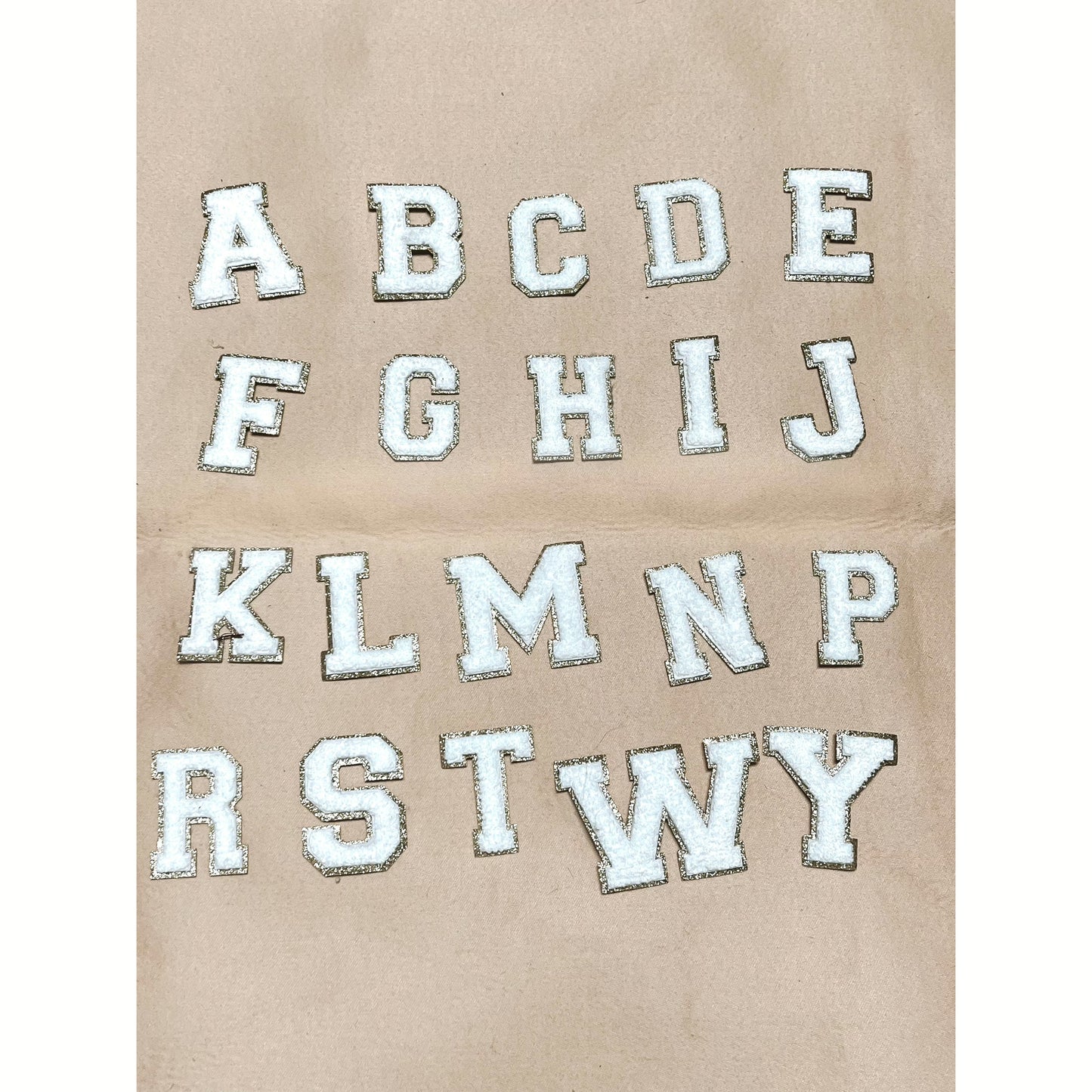 White Varsity Letters