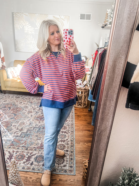 Stripe Comfy Oversized Top