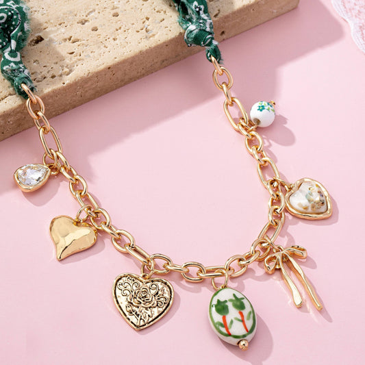 Porcelain Scarf Charm Necklace