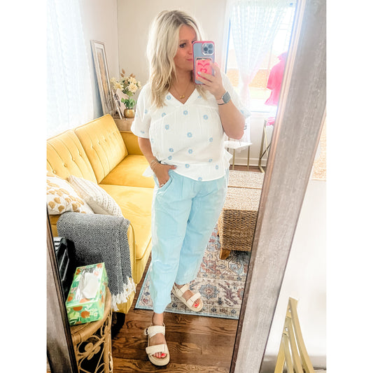 Chambray Capris