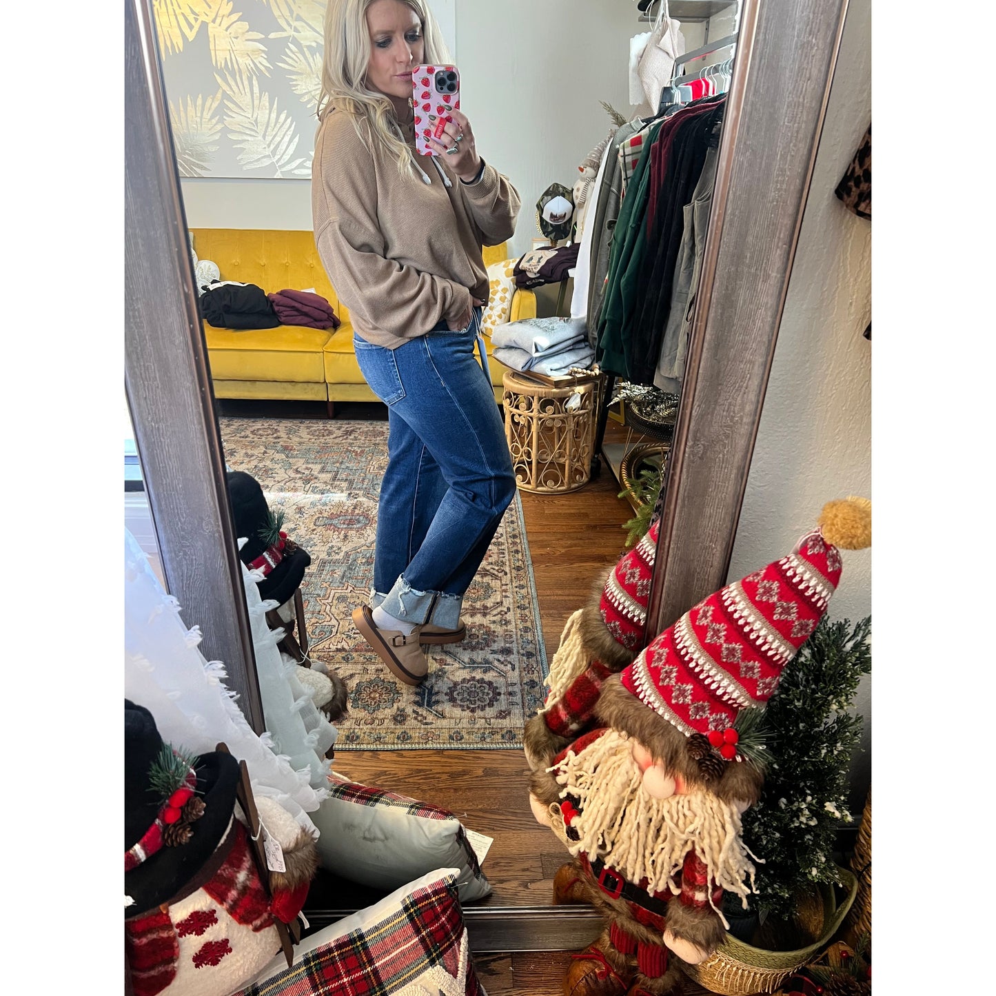 Cropped Boyfriend Cuffed Jean