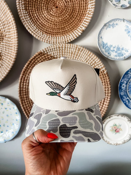 Mallard Embroidered Camo Hat