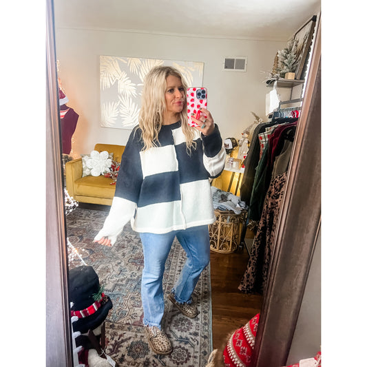 Striped Color Block Sweater