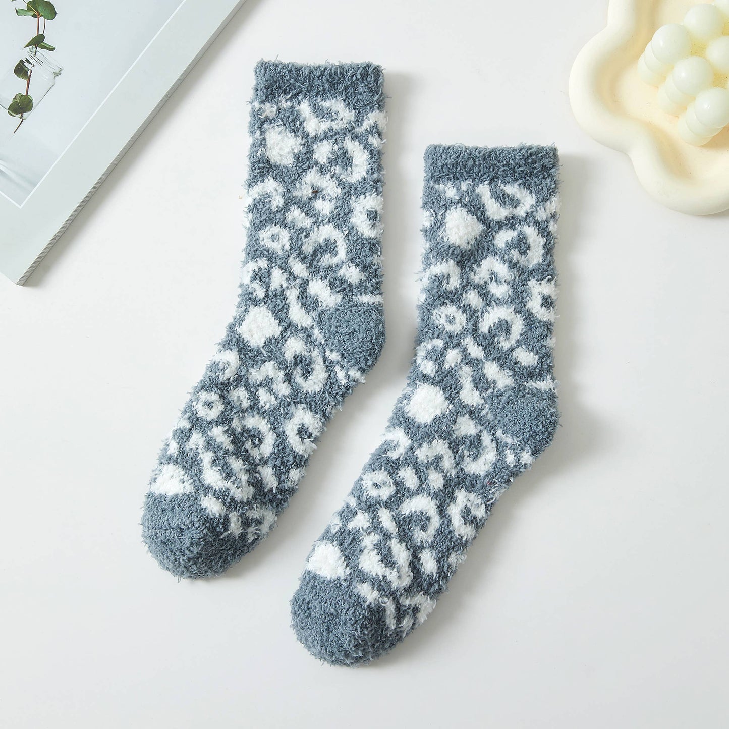 Leopard Fuzzy Socks