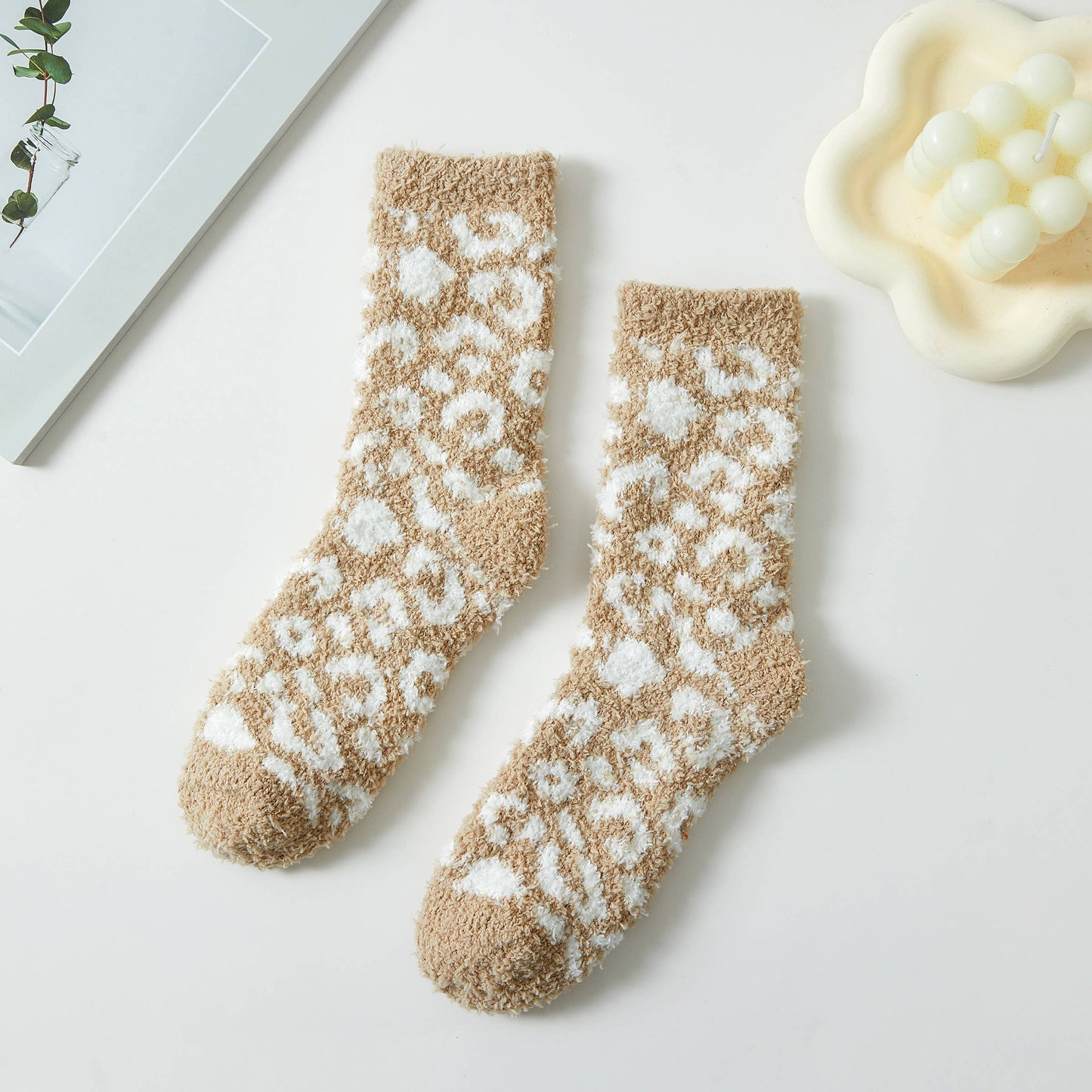 Leopard Fuzzy Socks