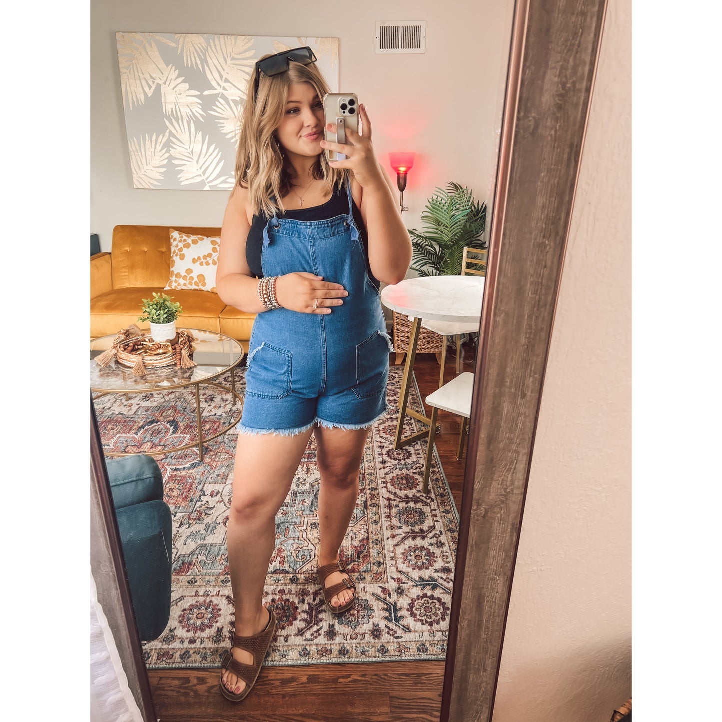 Denim Overall Shorts