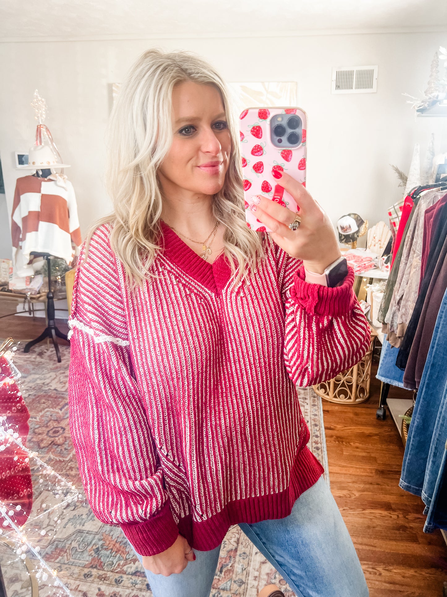 Oversized Two Tone Sweater