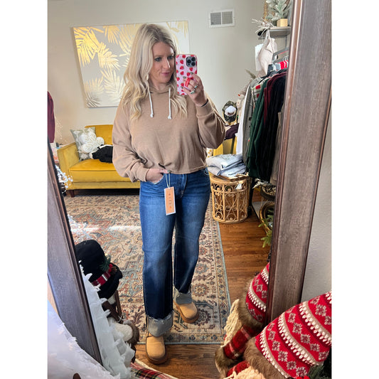 Cropped Boyfriend Cuffed Jean