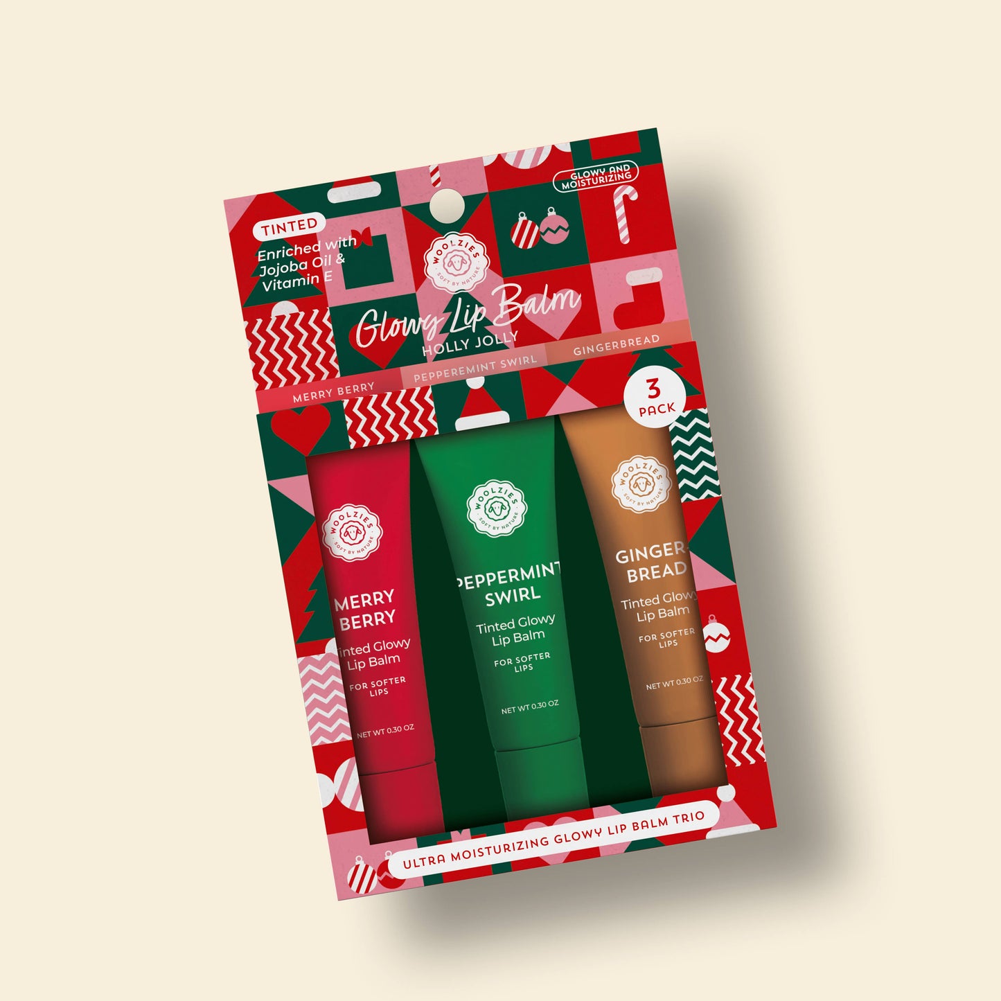 Holly Jolly Glowy Lip Balm Trio