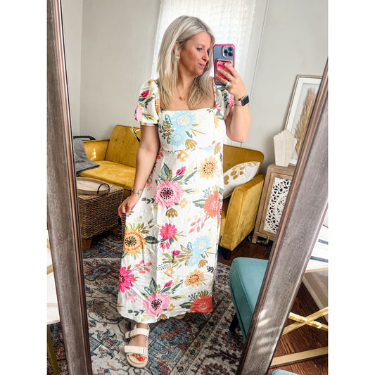 Floral Print Midi