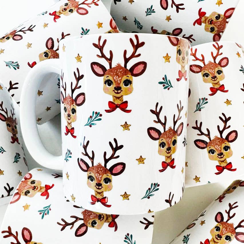 Reindeer Ceramic Coffee Mug