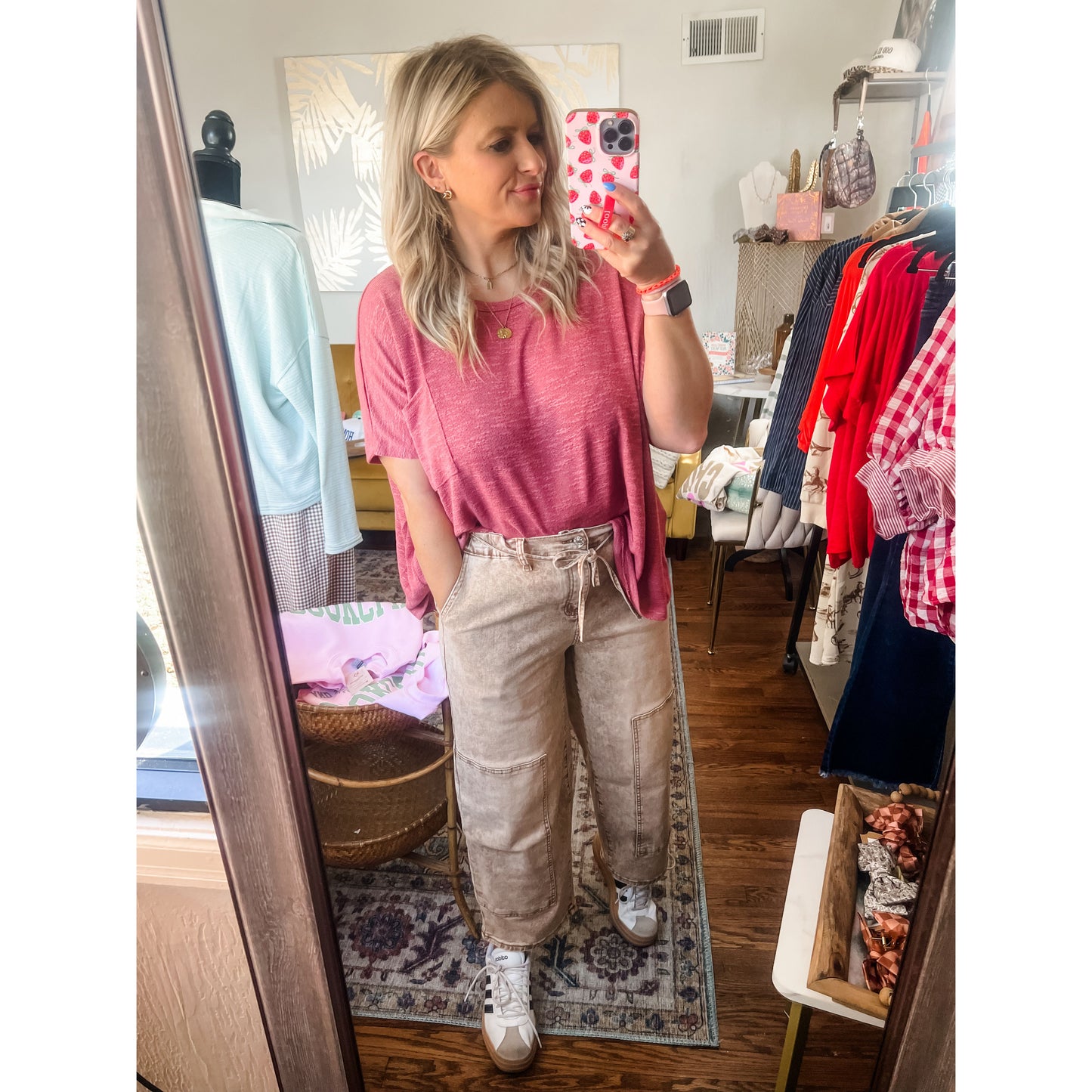 Acid Wash Barrel Pants