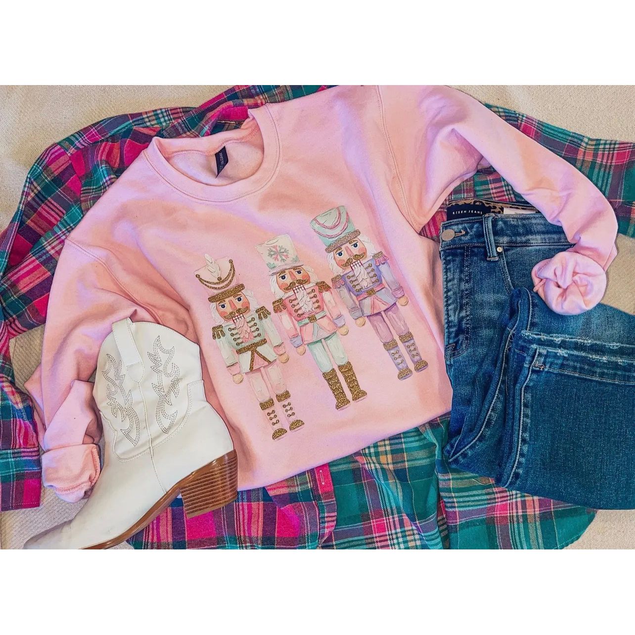Bubble Gum Pink Nutcracker Sweatshirt
