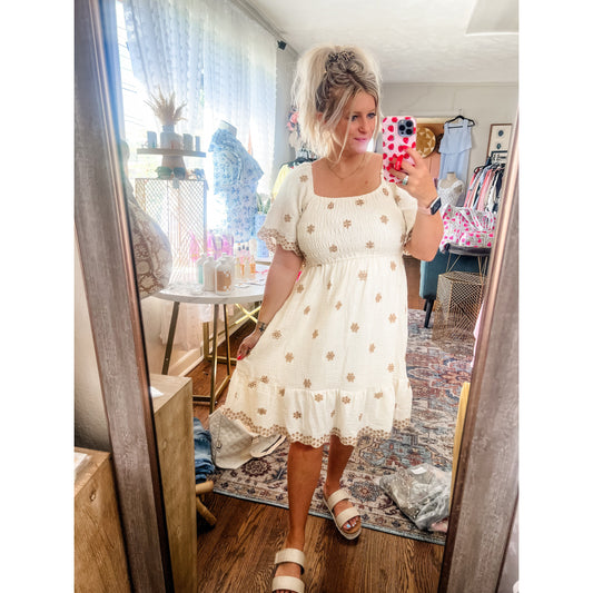 Embroidered Cotton Dress