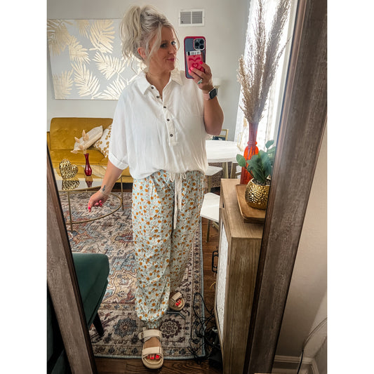 Multi Colored Printed Pants-Mint