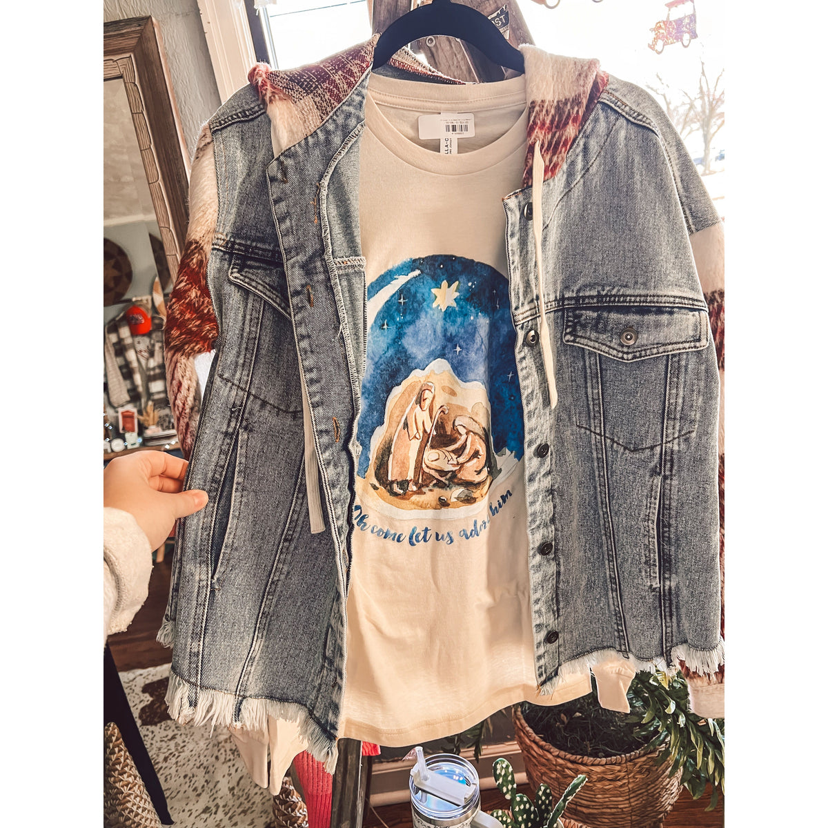 Oh Come Let Us Adore Him Long Sleeve Tee