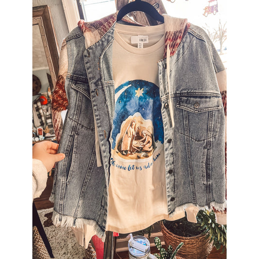 Oh Come Let Us Adore Him Long Sleeve Tee