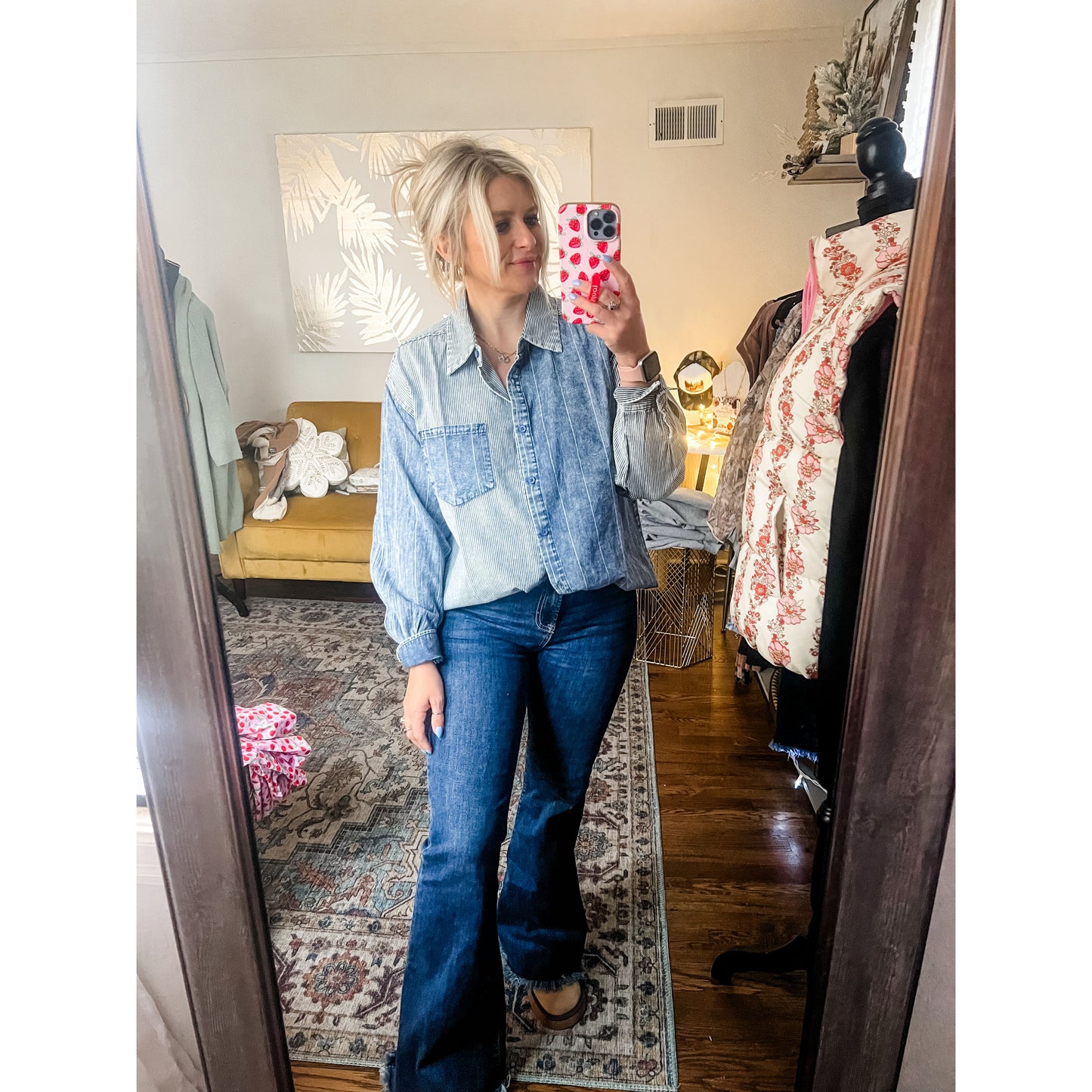 Chambray Mineral Washed Top