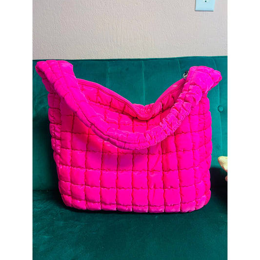 Oversized Quilted Hobo Bag