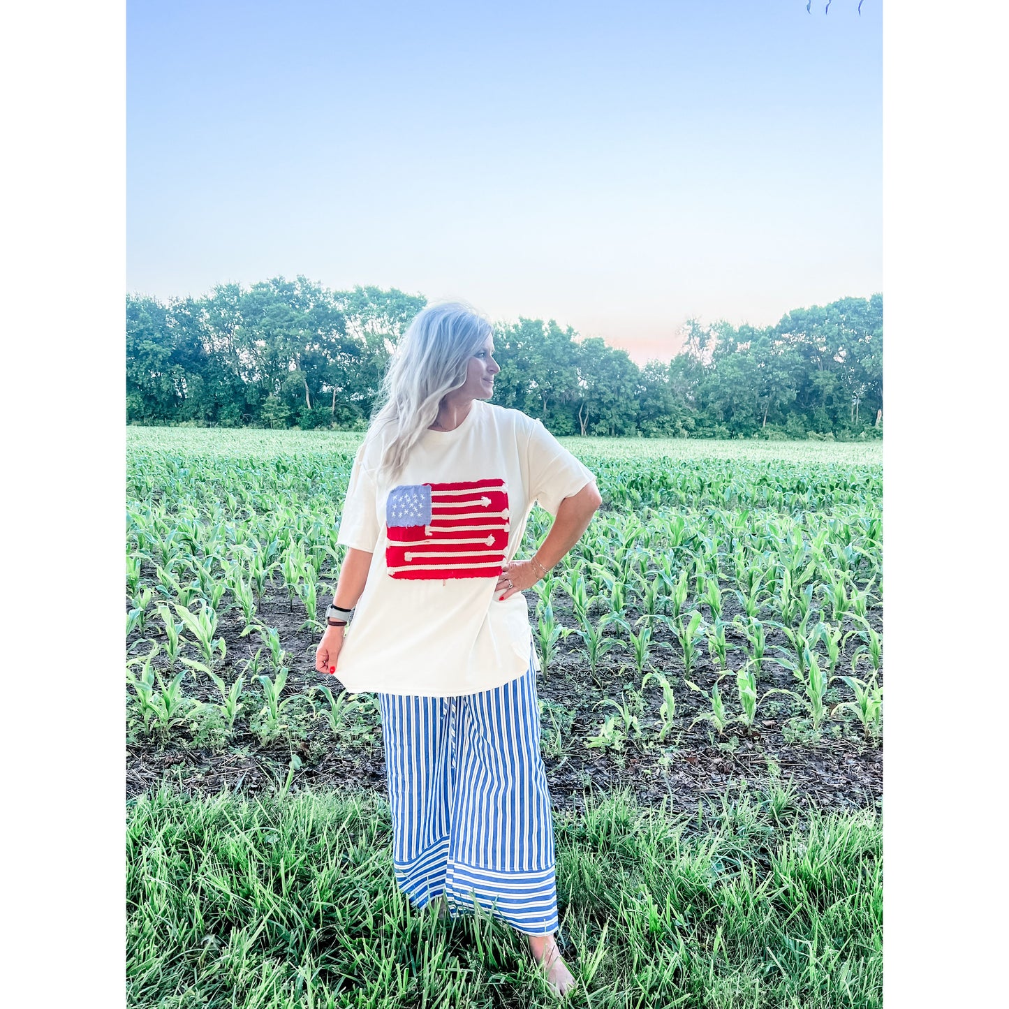 Blue Stripe Pants