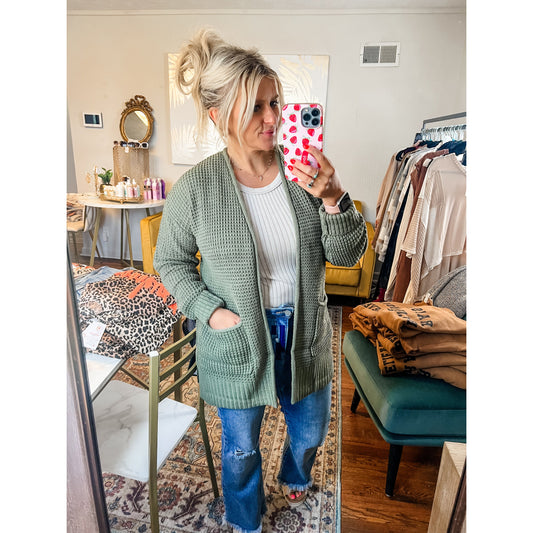 Waffle Knit Cardi