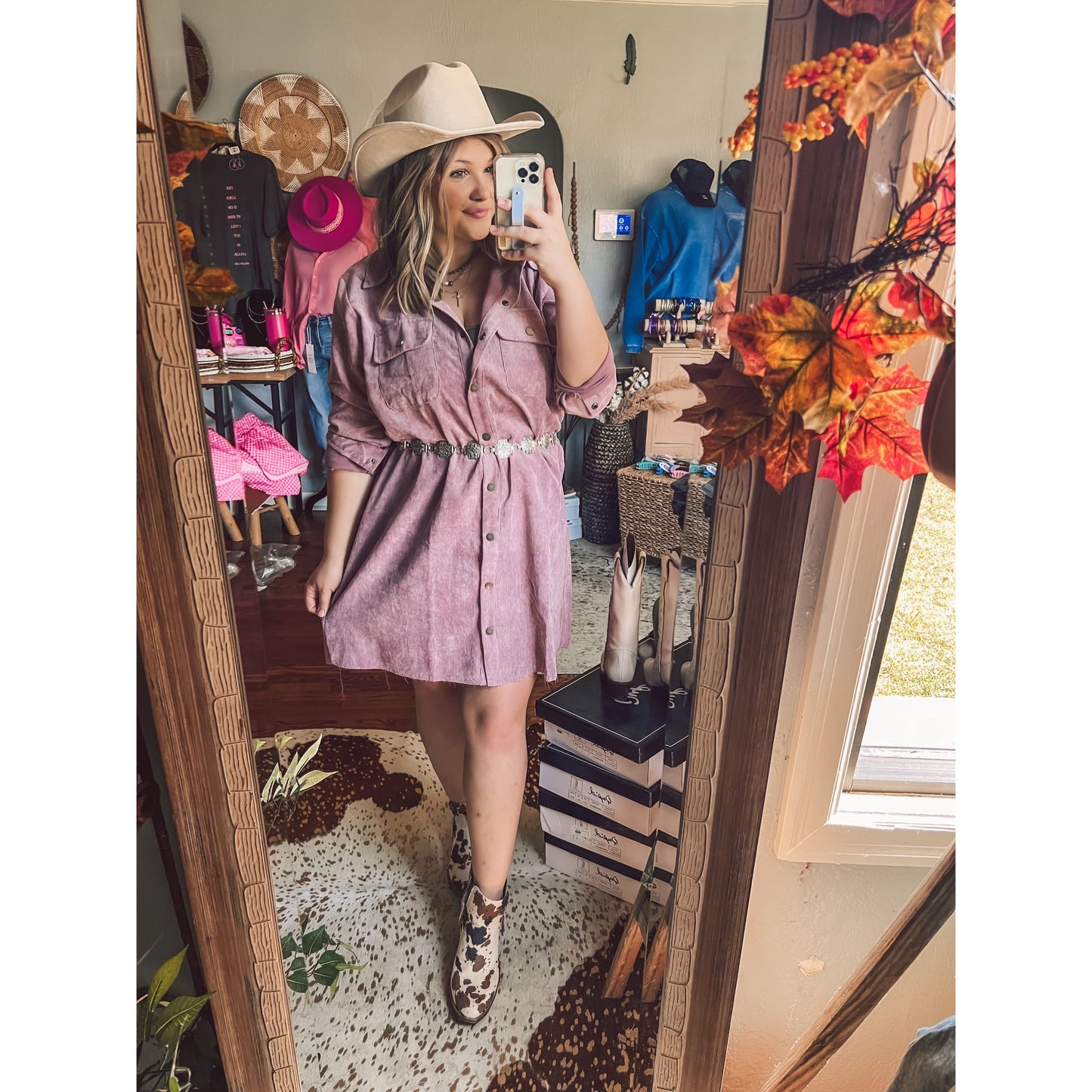 Corduroy Shirt Dress