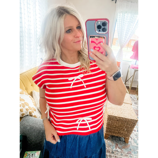 Americana Striped Knit Top