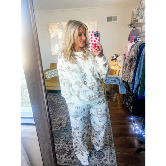 Western Print Joggers