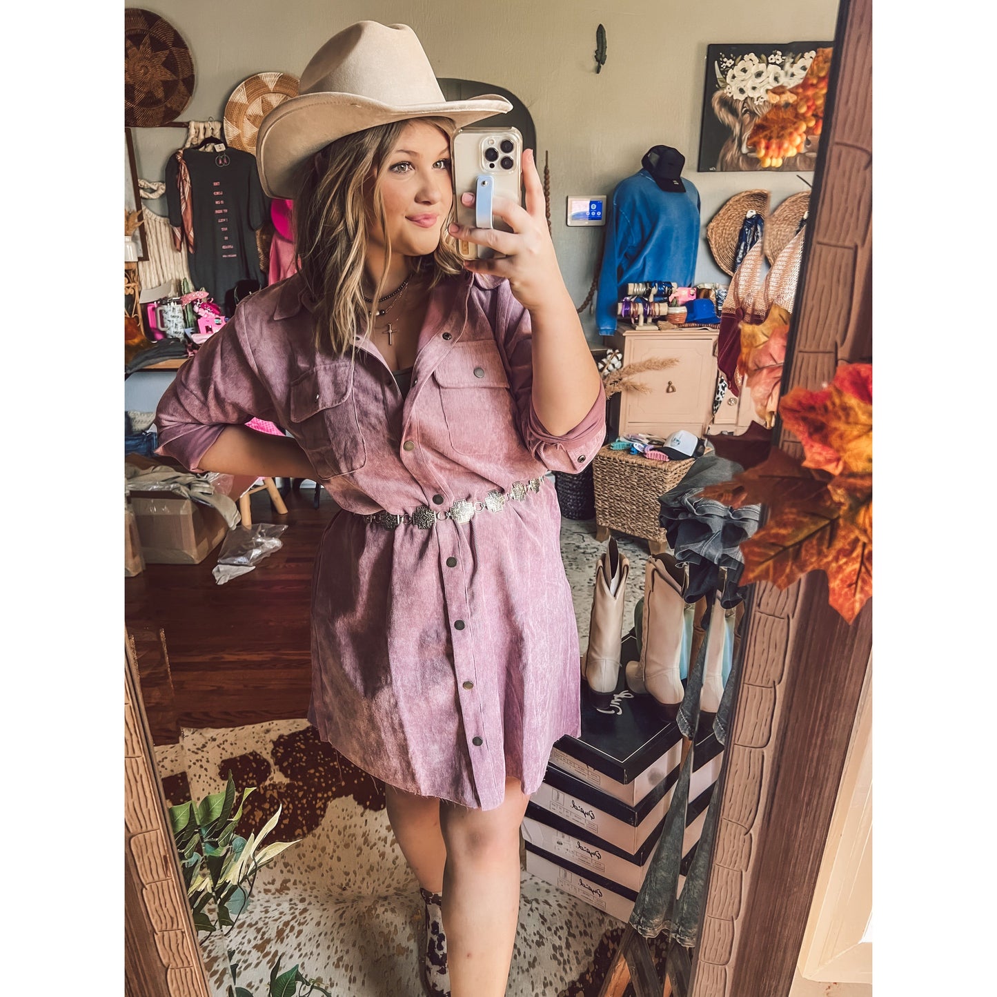 Corduroy Shirt Dress