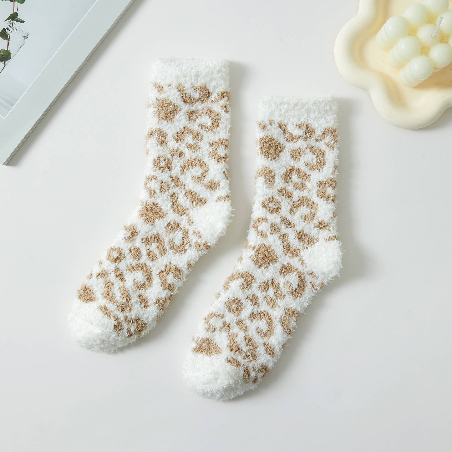 Leopard Fuzzy Socks