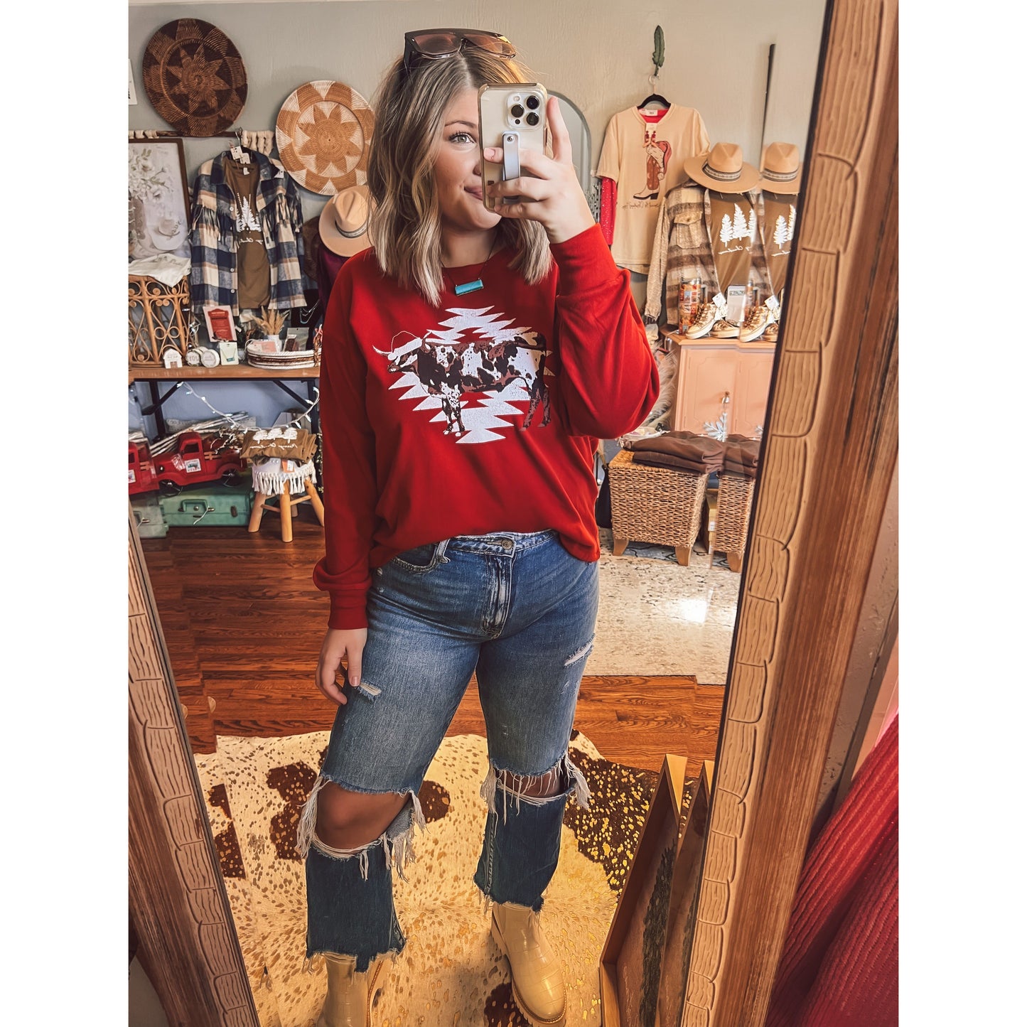 Christmas Cow Sweatshirt