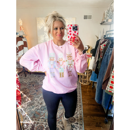 Bubble Gum Pink Nutcracker Sweatshirt