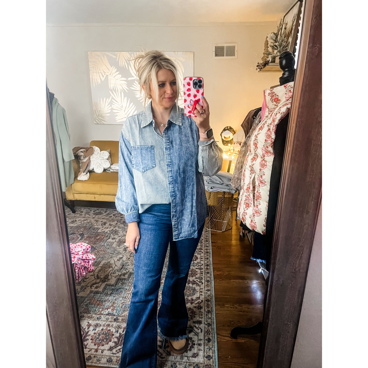 Chambray Mineral Washed Top