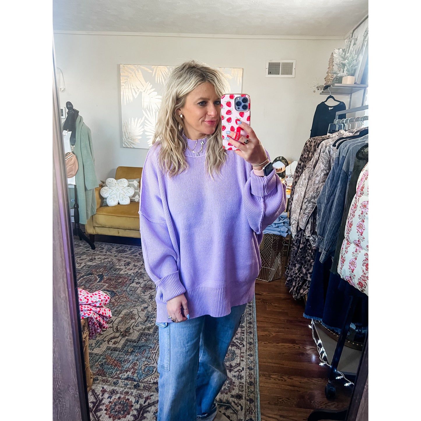 Lavender Oversized Sweater
